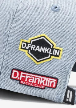 D.Franklin Logo Denim Cap Blue|Damen Kappen|Kappen