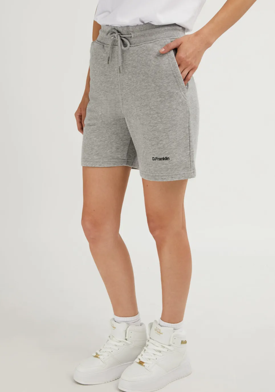 D.Franklin Logo Jogger Shorts Grey / Black|Damen Hosen|Hosen
