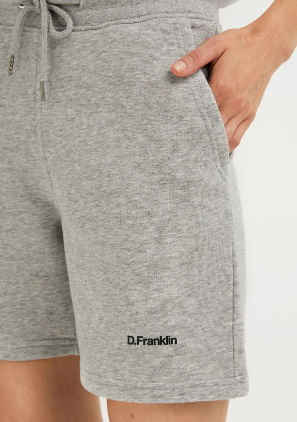 D.Franklin Logo Jogger Shorts Grey / Black|Damen Hosen|Hosen
