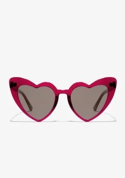 D.Franklin Love Heart Trans Burgundy / Brown|Damen Cat Eye Sonnenbrillen