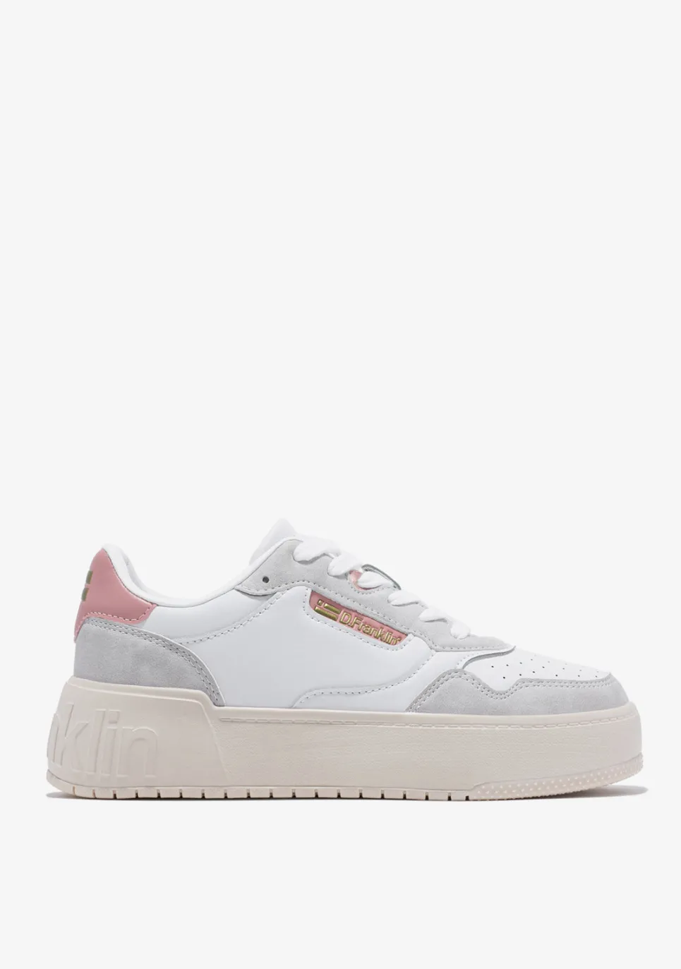 D.Franklin Low Court Basic White / Pink|Damen Sneakers