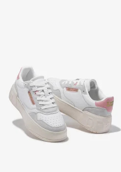 D.Franklin Low Court Basic White / Pink|Damen Sneakers
