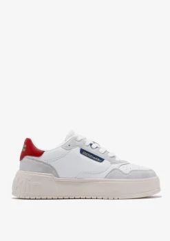 D.Franklin Low Court Basic White / Red / Navy|Herren Sneakers