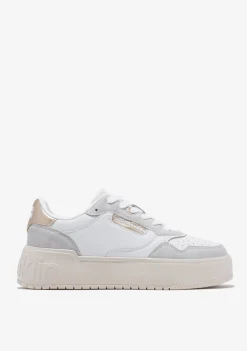 D.Franklin Low Court Basic White / Rose Gold|Damen Sneakers