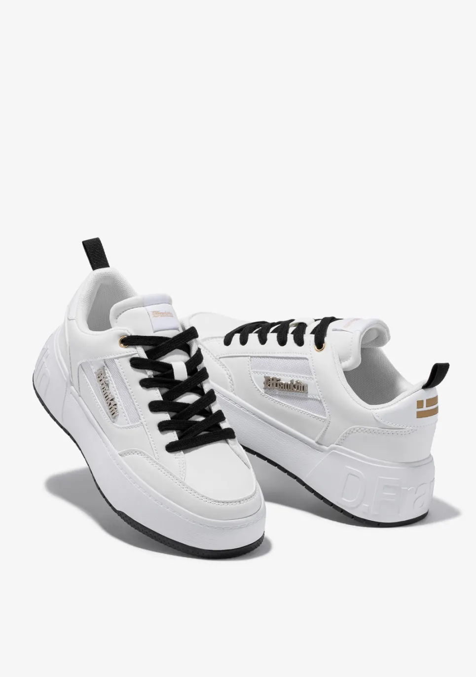 D.Franklin Low Court Pure White / Black|Damen Sneakers