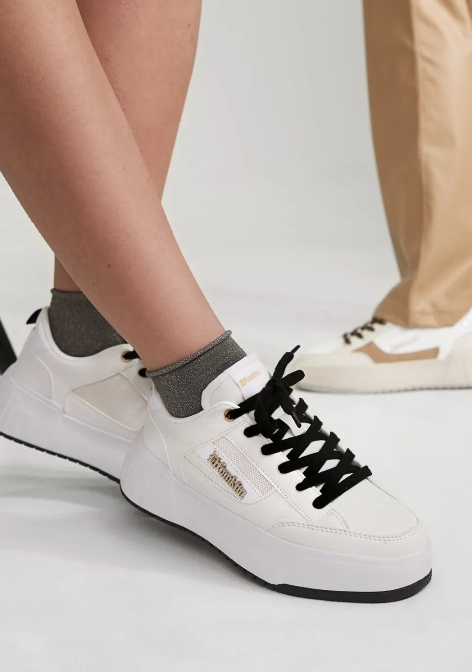 D.Franklin Low Court Pure White / Black|Damen Sneakers