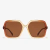 D.Franklin Margot Gradient Brown / Brown|Damen Eckige Sonnenbrillen
