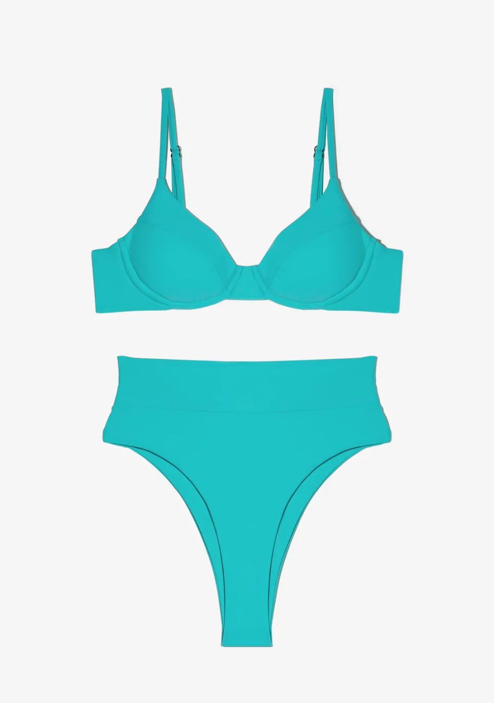 D.Franklin Masha Top + Kalea Bottom Aqua Blue Bikini|Damen Bikinis Und Einteiler