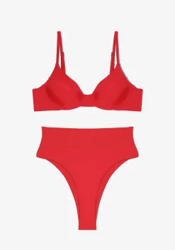 D.Franklin Masha Top + Kalea Bottom Chili Red Bikini|Damen Bikinis Und Einteiler