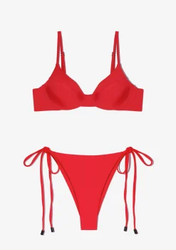 D.Franklin Masha Top + Lilo Bottom Chili Red Bikini|Damen Bikinis Und Einteiler