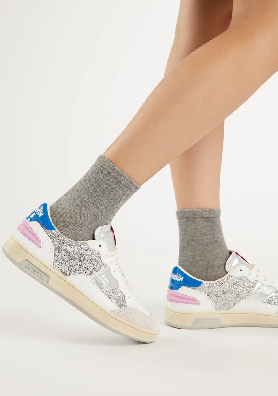 D.Franklin Match Skate Sneakers Silver|Damen Sneakers