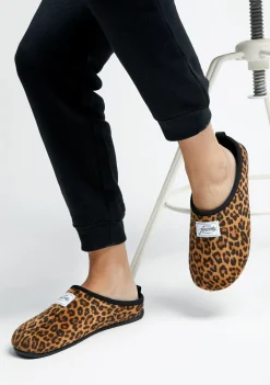 D.Franklin Mercredy Slipper Leopard|Damen Hausschuhe