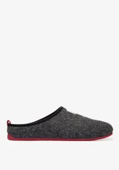 D.Franklin Mercredy Slipper Black / Bordeaux|Herren Hausschuhe