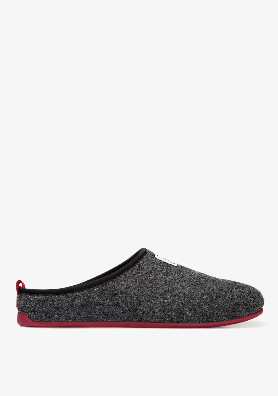 D.Franklin Mercredy Slipper Black / Bordeaux|Herren Hausschuhe