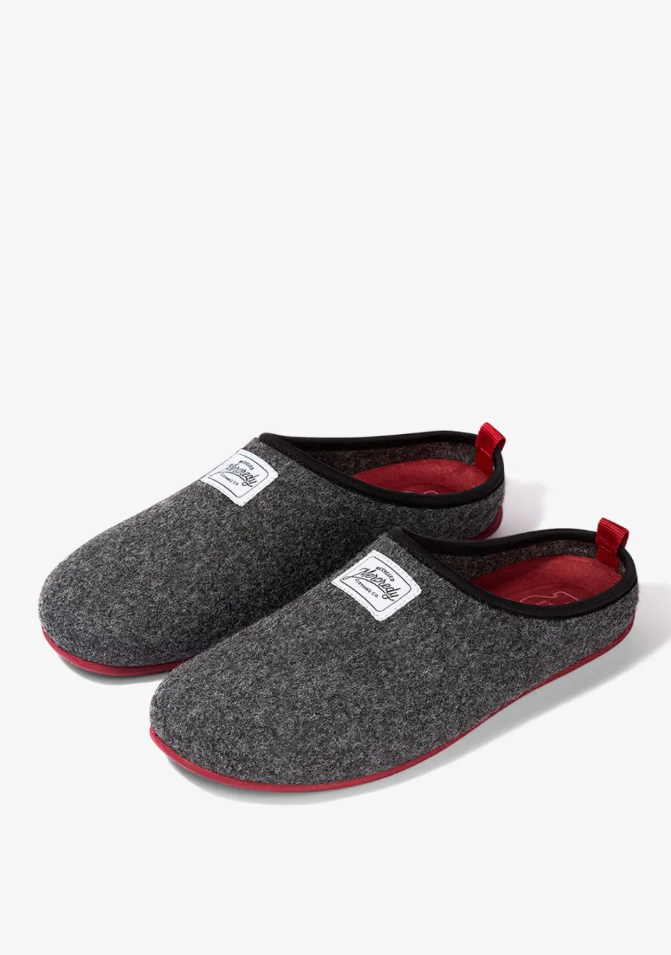 D.Franklin Mercredy Slipper Black / Bordeaux|Herren Hausschuhe