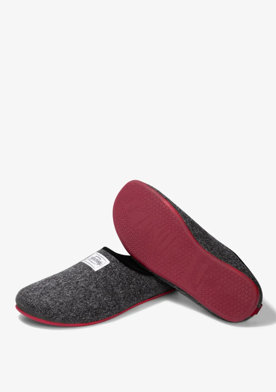 D.Franklin Mercredy Slipper Black / Bordeaux|Herren Hausschuhe