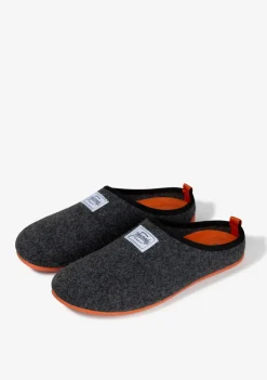 D.Franklin Mercredy Slipper Black / Orange|Herren Hausschuhe