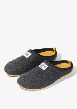 D.Franklin Mercredy Slipper Black / Yellow|Herren Hausschuhe