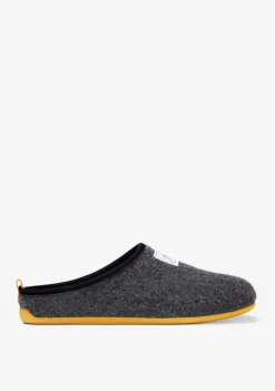 D.Franklin Mercredy Slipper Black / Yellow|Damen Hausschuhe