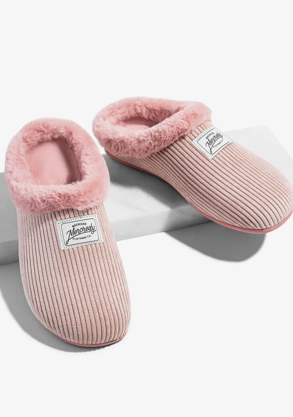 D.Franklin Mercredy Slipper Cord Pink|Damen Hausschuhe