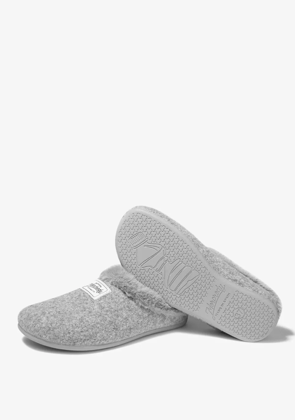 D.Franklin Mercredy Slipper Fur Grey|Damen Hausschuhe