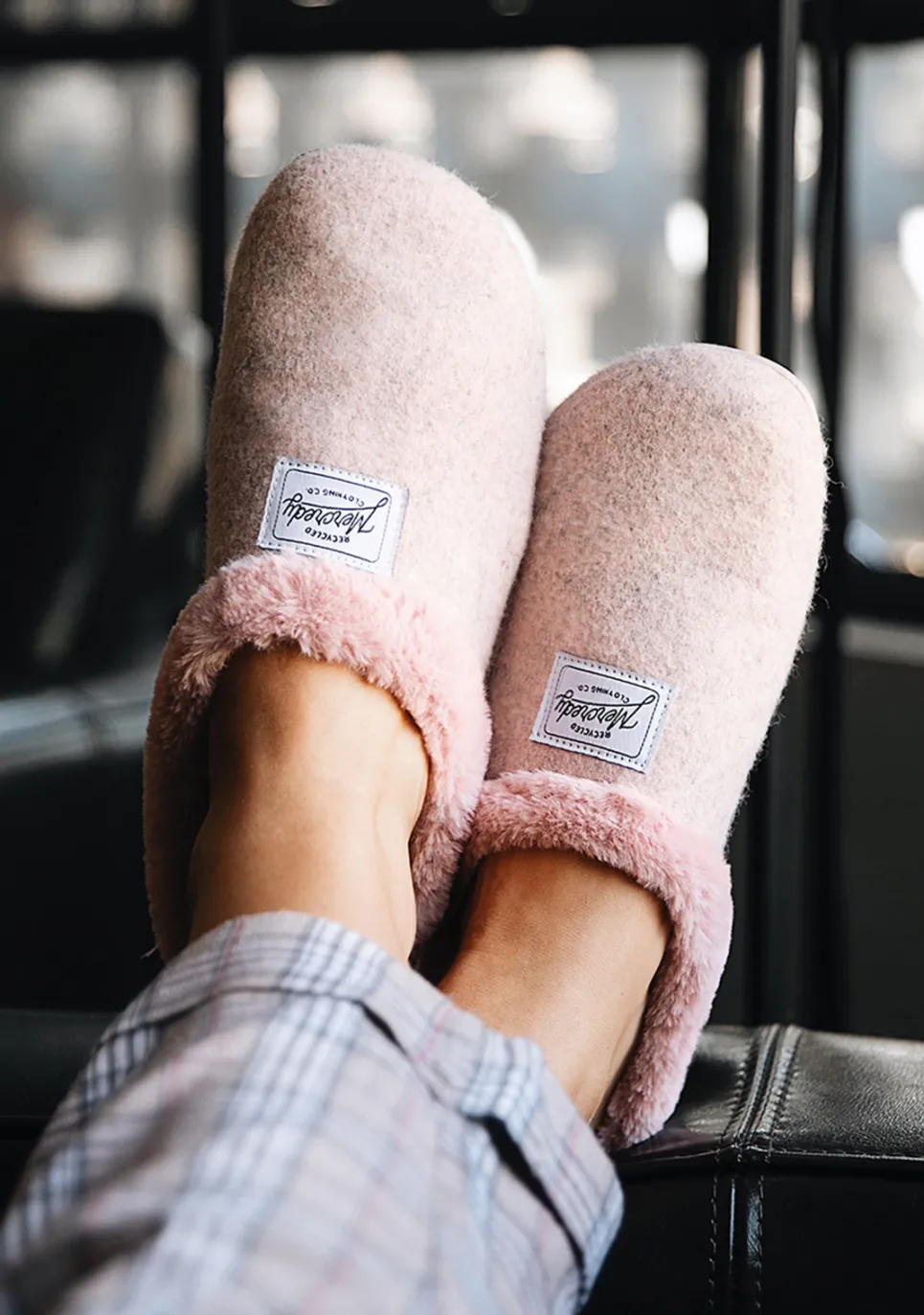 D.Franklin Mercredy Slipper Fur Pink|Damen Hausschuhe