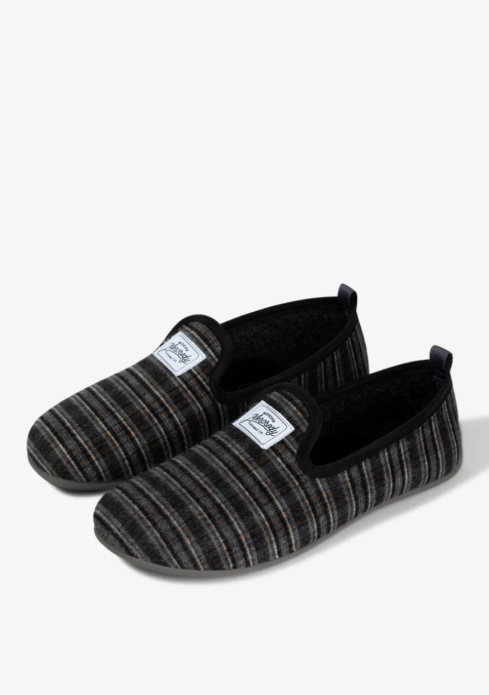 D.Franklin Mercredy Slipper Gran Checker Grey|Herren Hausschuhe