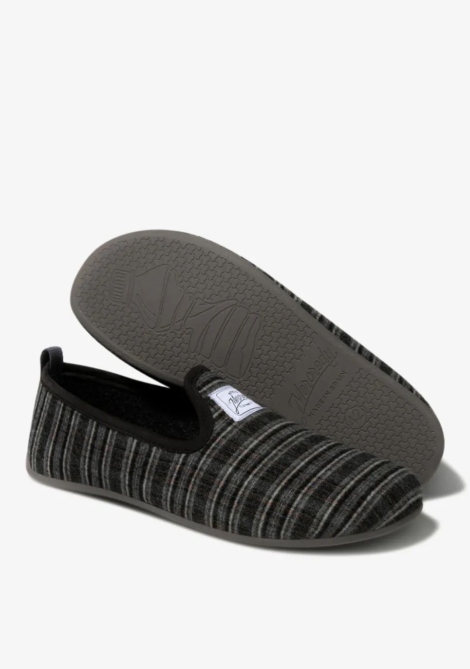 D.Franklin Mercredy Slipper Gran Checker Grey|Herren Hausschuhe