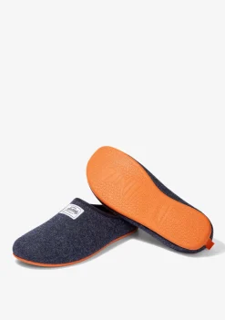 D.Franklin Mercredy Slipper Navy / Orange|Herren Hausschuhe