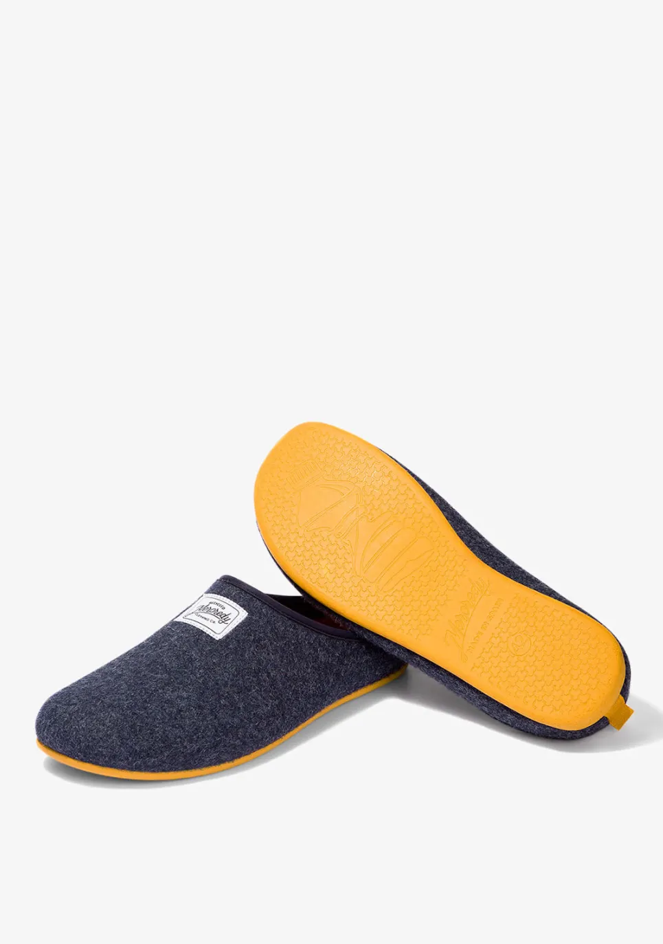 D.Franklin Mercredy Slipper Navy / Yellow|Herren Hausschuhe