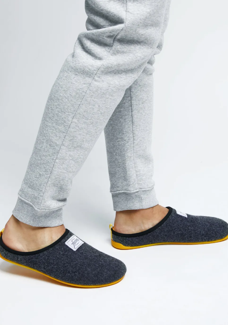 D.Franklin Mercredy Slipper Navy / Yellow|Herren Hausschuhe