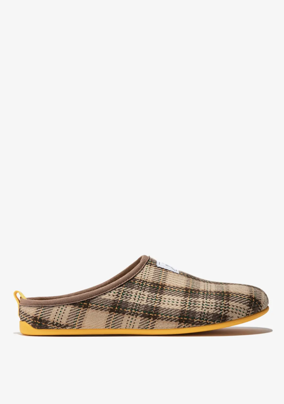 D.Franklin Mercredy Slipper Tartan Beige|Herren Hausschuhe