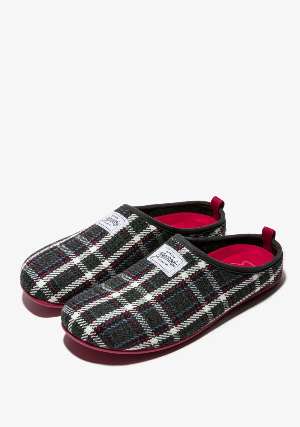 D.Franklin Mercredy Slipper Tartan Grey|Herren Hausschuhe