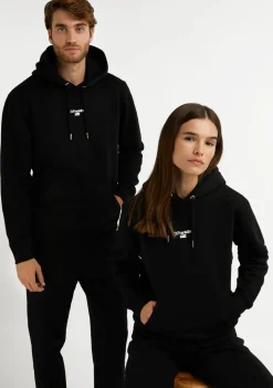 D.Franklin Mid Logo Hoodie Black / White|Damen Sweatshirts|Sweatshirts