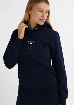 D.Franklin Mid Logo Hoodie Navy / White|Damen Sweatshirts|Sweatshirts