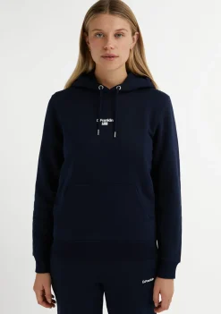 D.Franklin Mid Logo Hoodie Navy / White|Damen Sweatshirts|Sweatshirts