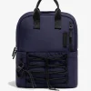 D.Franklin Multi-Pocket Nylon Backpack Navy|Damen Rucksäcke|Backpack