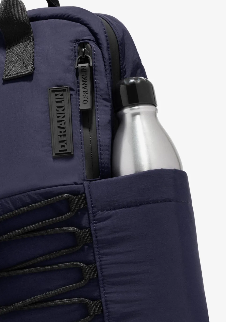 D.Franklin Multi-Pocket Nylon Backpack Navy|Damen Rucksäcke|Backpack