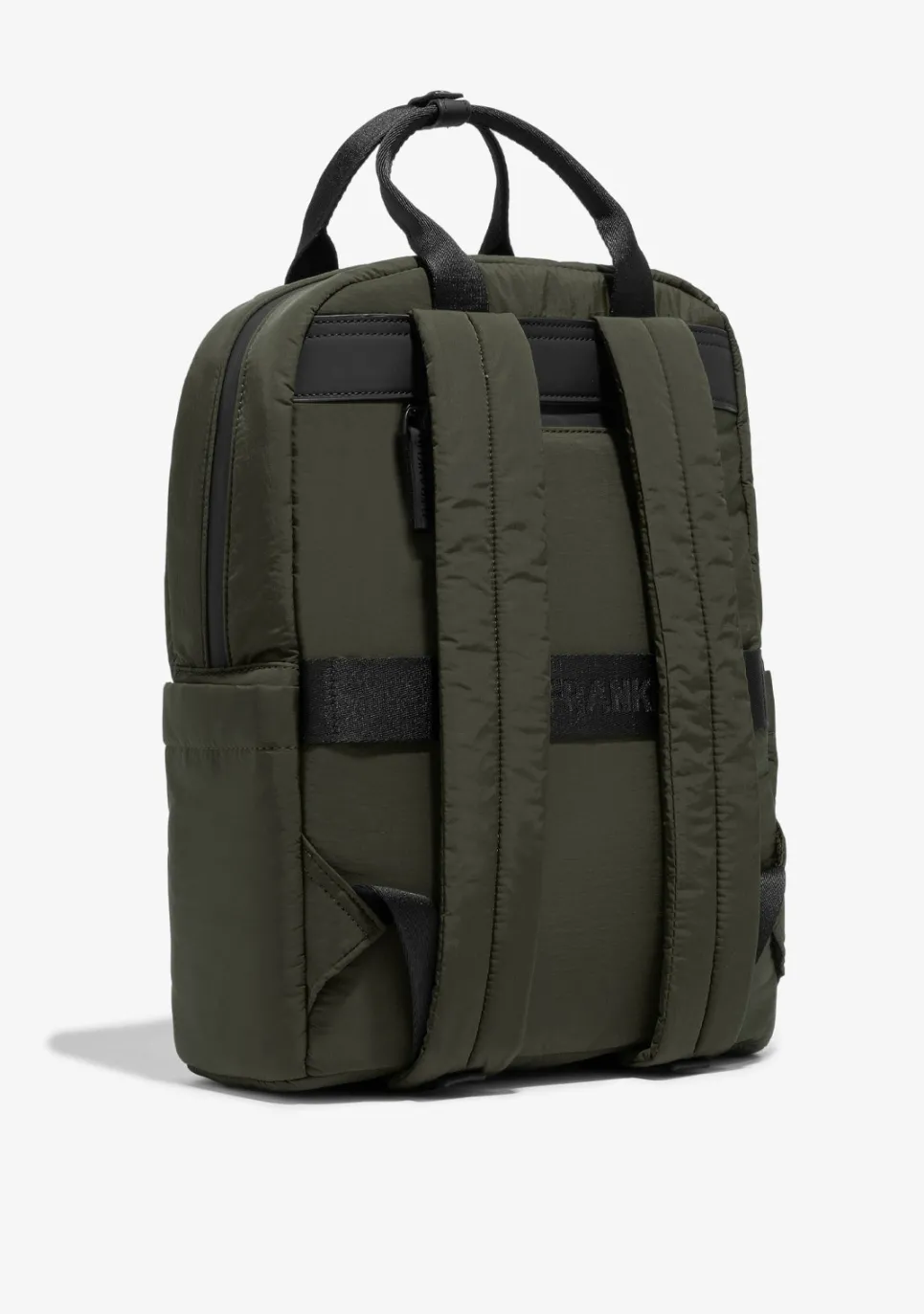 D.Franklin Multi-Pocket Nylon Backpack Green + Custom Set Orange|Damen Rucksäcke|Backpack