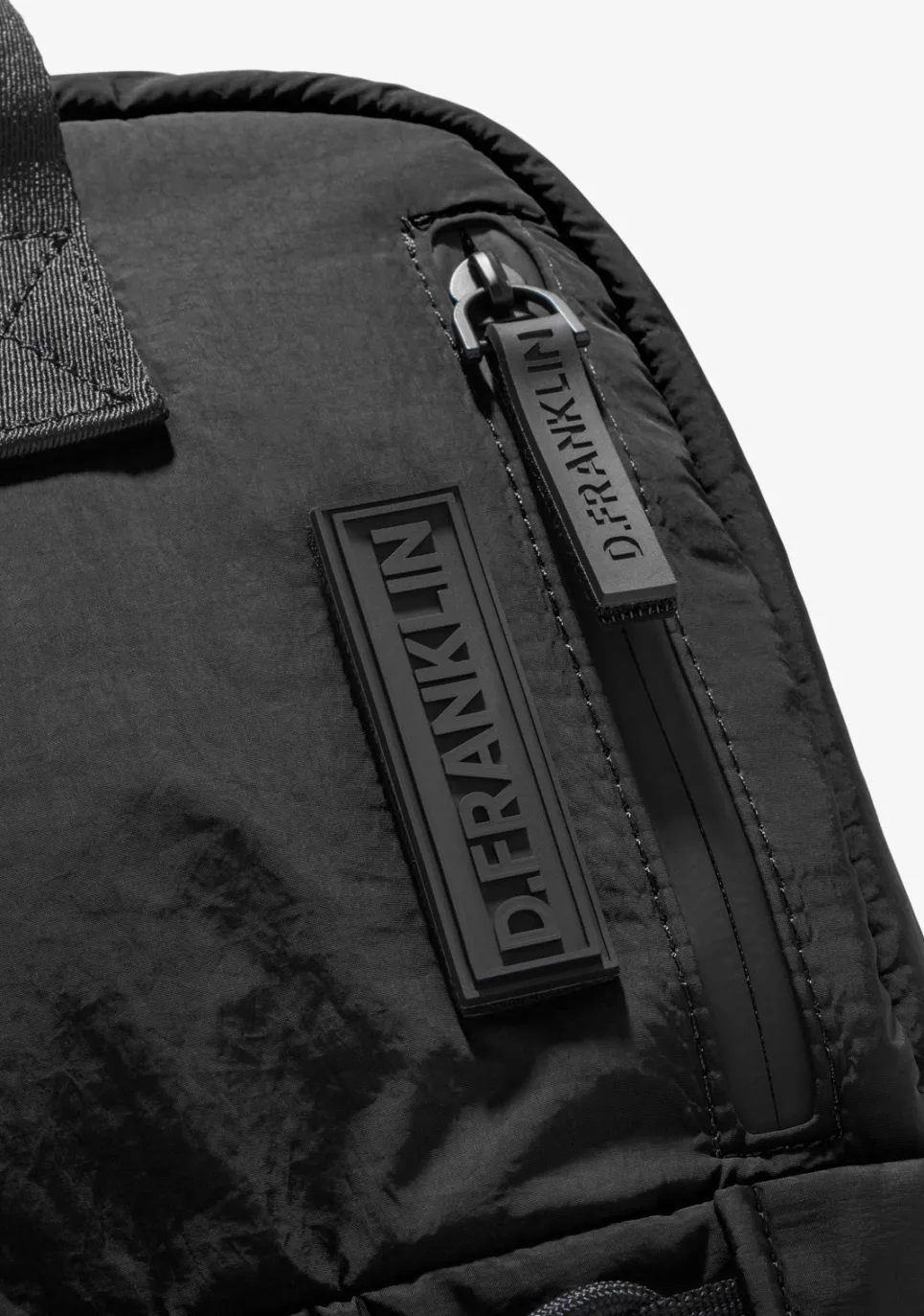 D.Franklin Multi-Pocket Nylon Backpack Black|Damen Rucksäcke|Backpack