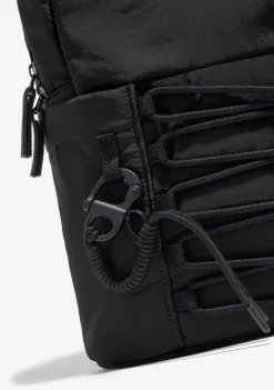 D.Franklin Multi-Pocket Nylon Backpack Black|Damen Rucksäcke|Backpack