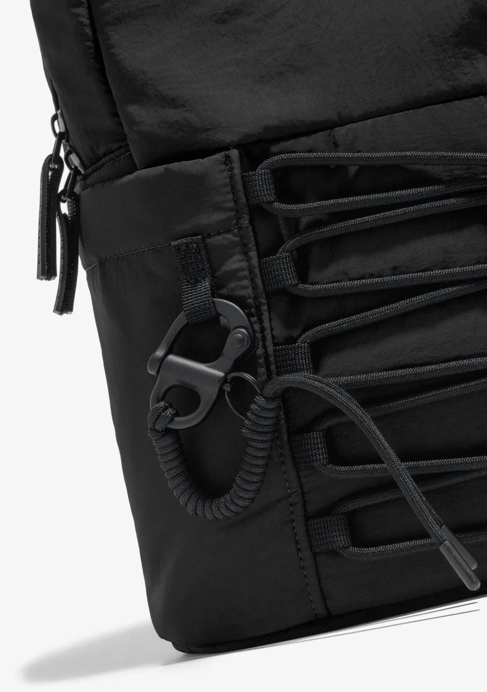 D.Franklin Multi-Pocket Nylon Backpack Black|Damen Rucksäcke|Backpack