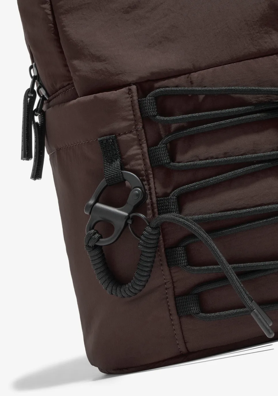 D.Franklin Multi-Pocket Nylon Backpack Brown|Damen Rucksäcke|Backpack