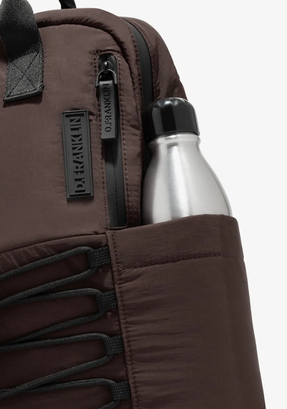 D.Franklin Multi-Pocket Nylon Backpack Brown|Damen Rucksäcke|Backpack