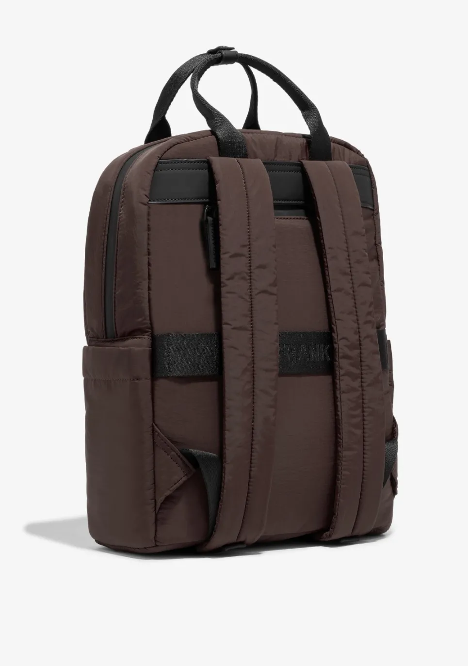 D.Franklin Multi-Pocket Nylon Backpack Brown + Custom Set Orange|Damen Rucksäcke|Backpack