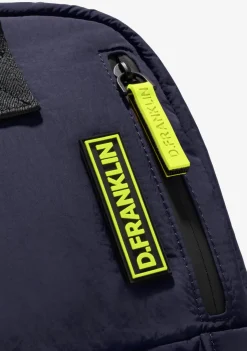 D.Franklin Multi-Pocket Nylon Backpack Navy + Custom Set Lime|Damen Rucksäcke|Backpack
