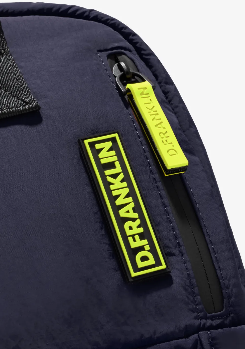D.Franklin Multi-Pocket Nylon Backpack Navy + Custom Set Lime|Damen Rucksäcke|Backpack