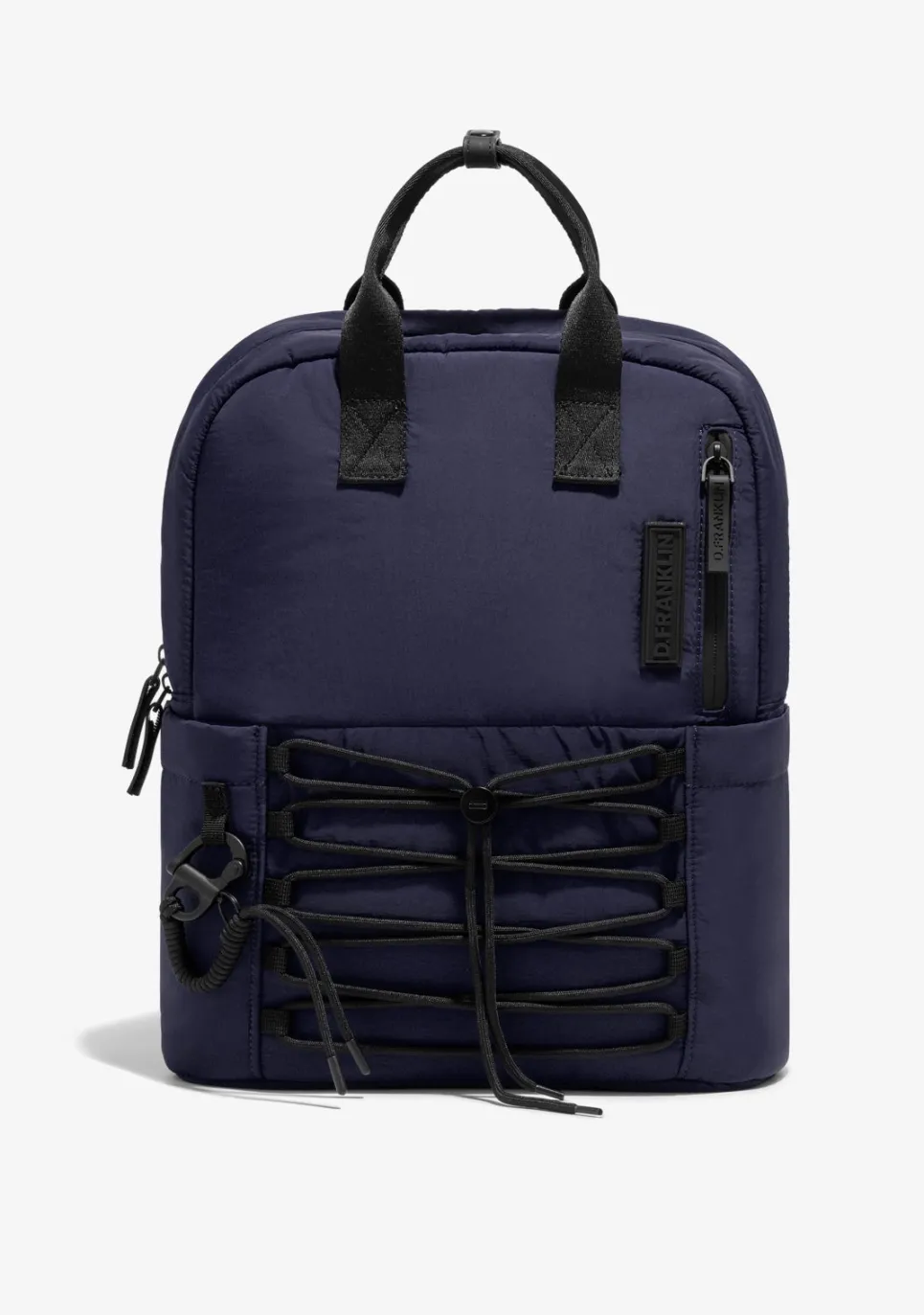 D.Franklin Multi-Pocket Nylon Backpack Navy + Custom Set Lime|Damen Rucksäcke|Backpack