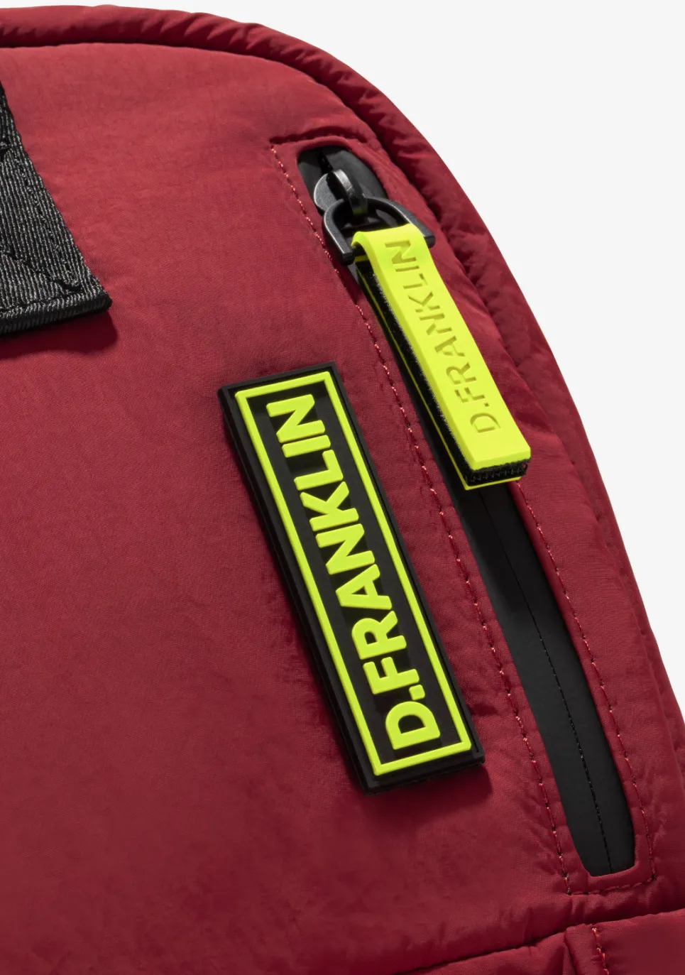 D.Franklin Multi-Pocket Nylon Backpack Red + Custom Set Lime|Damen Rucksäcke|Backpack