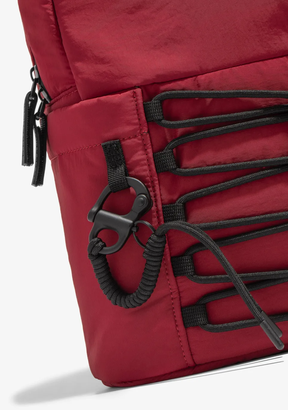 D.Franklin Multi-Pocket Nylon Backpack Red|Damen Rucksäcke|Backpack